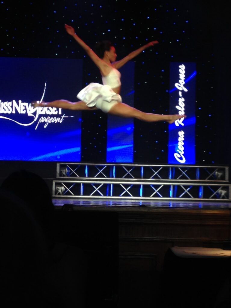 Miss New Jersey in the air