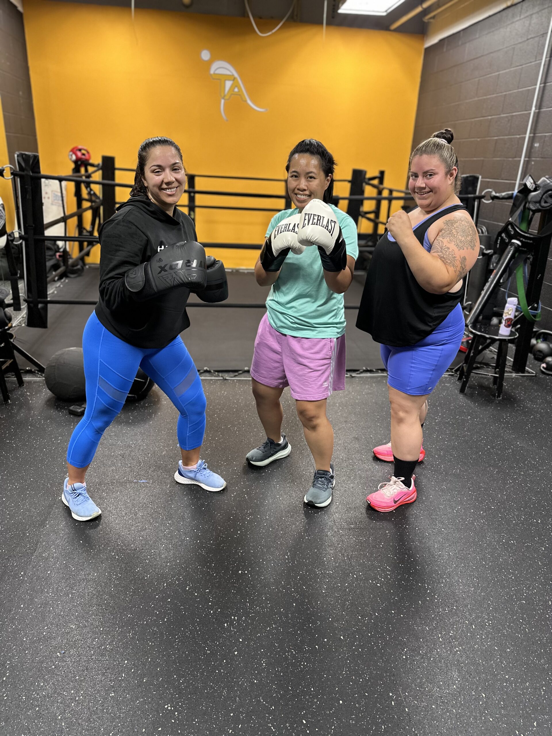 Fun Boxing Class for Women. Fun way to get in shape. Group Boxing Class for women